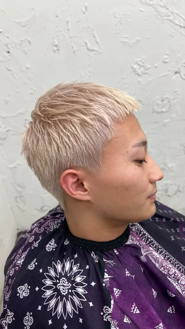カラー メンズ メンズブリーチ ブリーチ 渋谷メンズ 松永蓮のヘアスタイル