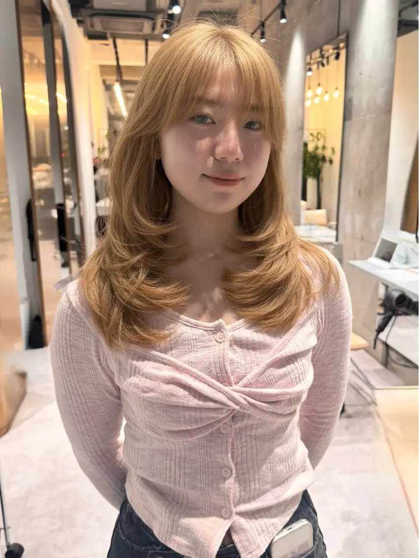 ロング カラー カット ヘアカラー トリートメント ☀️海外レイヤー 🇺🇸/ヒナコのヘアスタイル