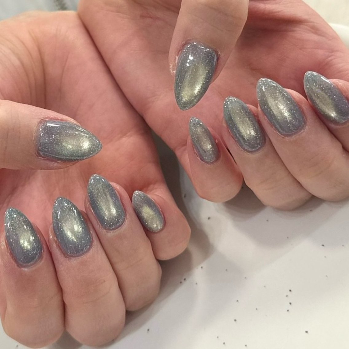 ネイル マグネットネイル マグネットワンカラー ワンカラーネイル ハンドネイル Rani Nailのネイルデザイン