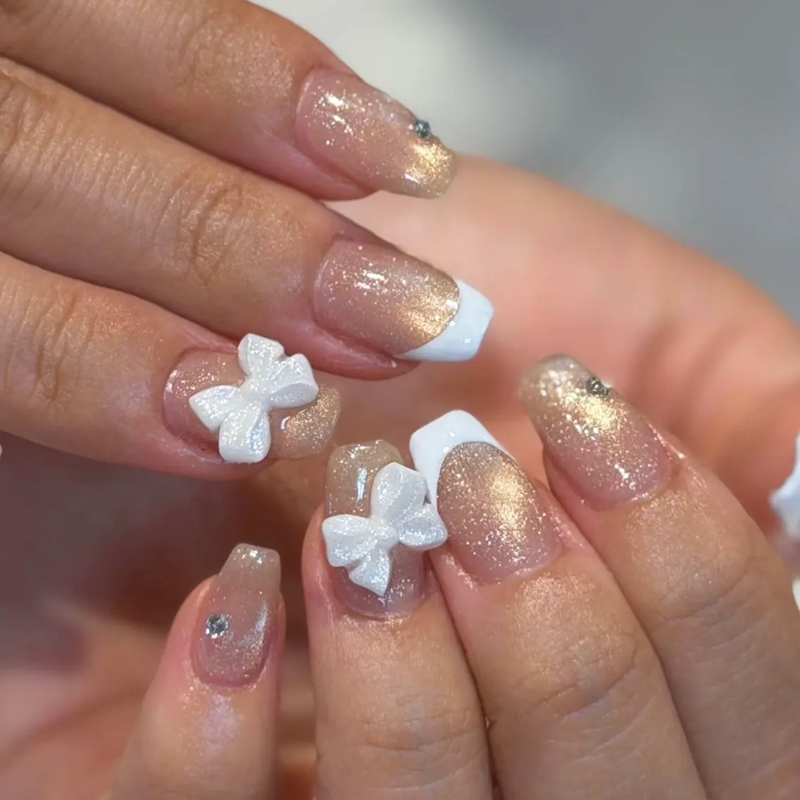 ネイル アートネイル 夏ネイル yume 🎀大人ガーリー🎀のネイルデザイン