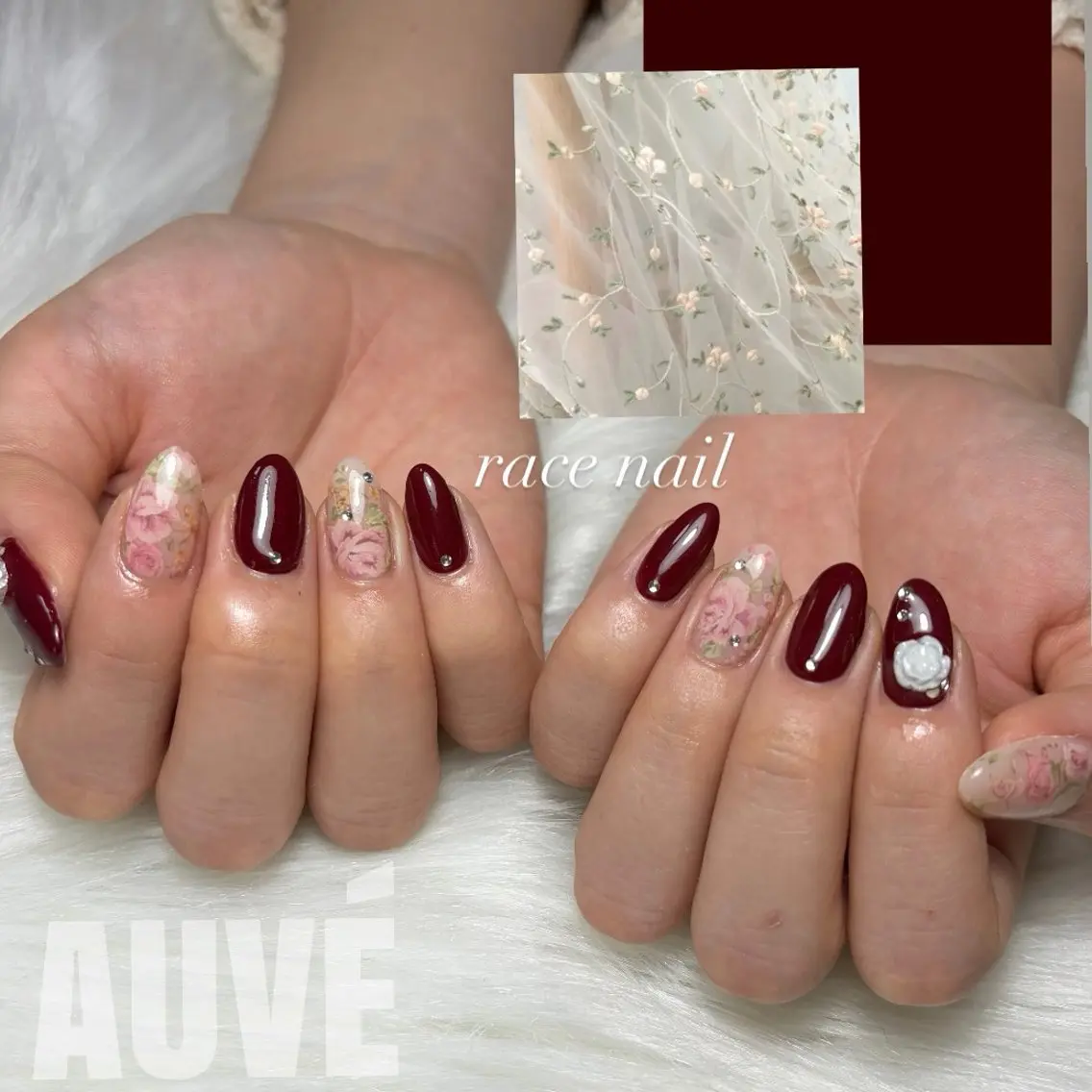 ネイル レース ハンドネイル Nail Salon 💎AUVÉのネイルデザイン