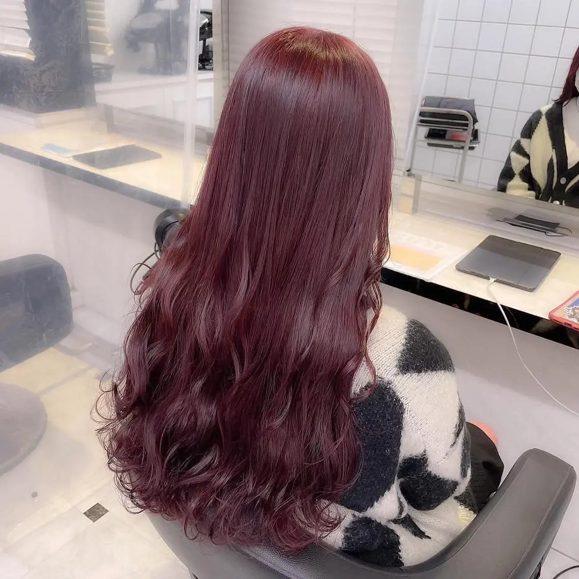 ロング ヘアカラー トリートメント ヘッドスパ ヘアセット ♡上品韓国髪♡ブラ ウン/SAYATOのヘアスタイル