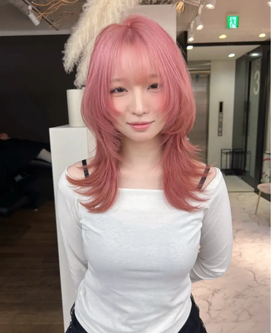 5.6月限定🌕カット+ダブルカラー+プチトリ【ウルフカット、ハイトーン、韓国風レイヤー、ハッシュカット、ブリーチの写真