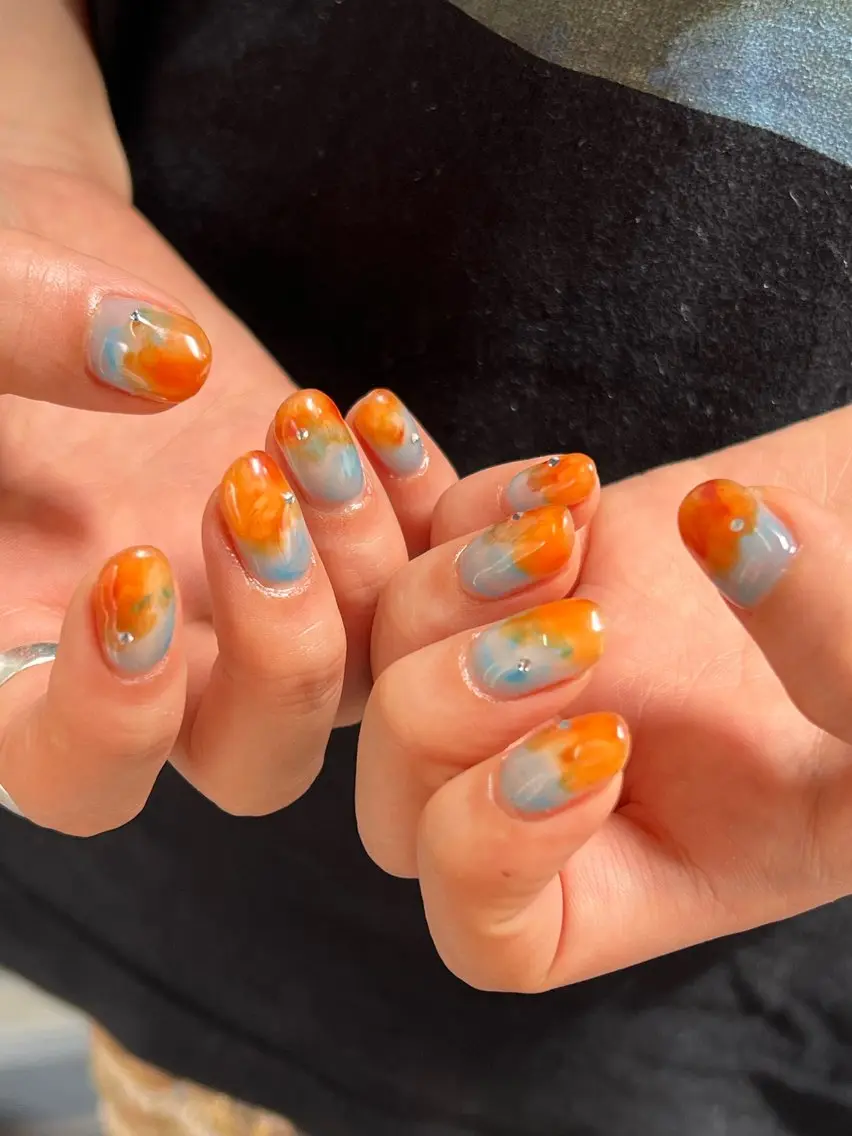 ネイル ハンドネイル Hata nail 🎀個性派ニュアンスのネイルデザイン