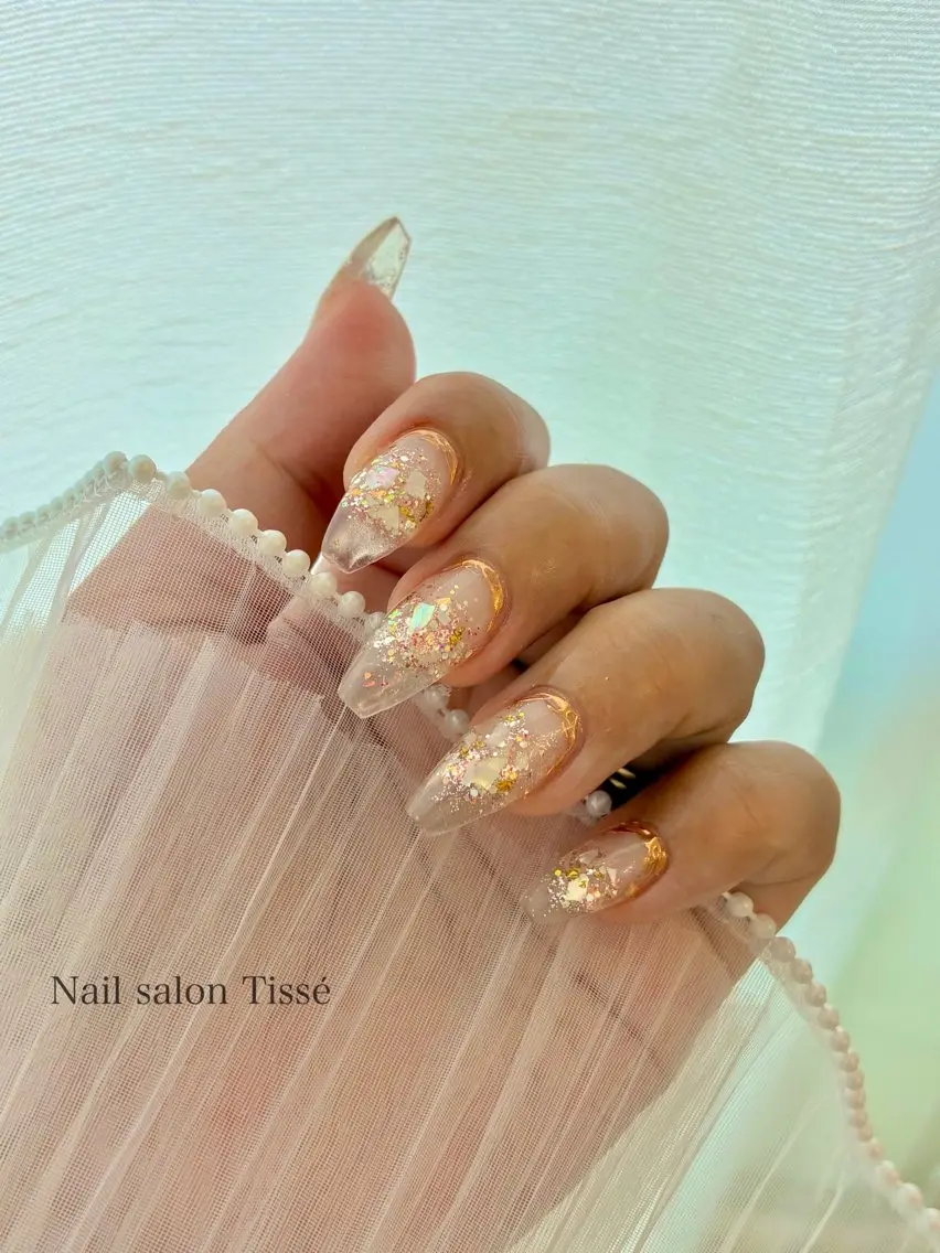 ネイル クリアネイル スカルプネイル Nail salon Tisseのネイルデザイン