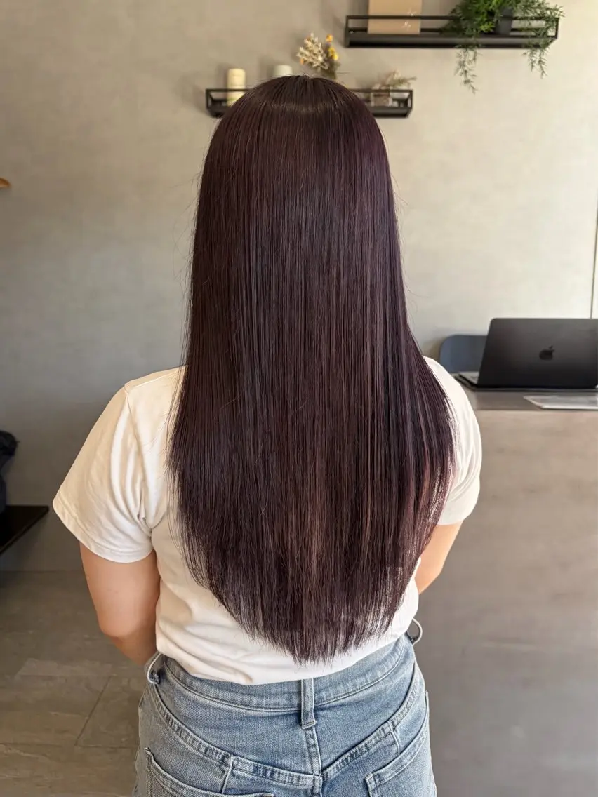 ロング カラー 鵜澤 華乃音のヘアスタイル