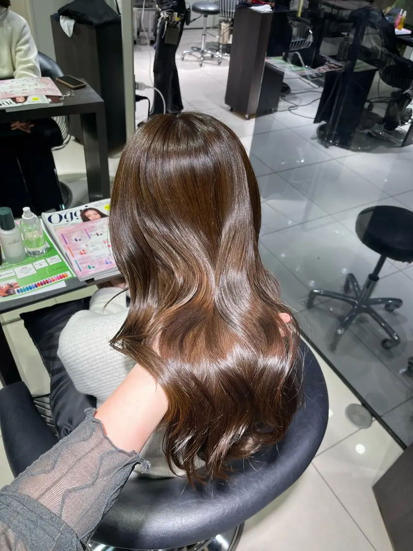 ロング ヘアカラー トリートメント レイヤー×艶髪🤎. 𝜗𝜚hitomiのヘアスタイル