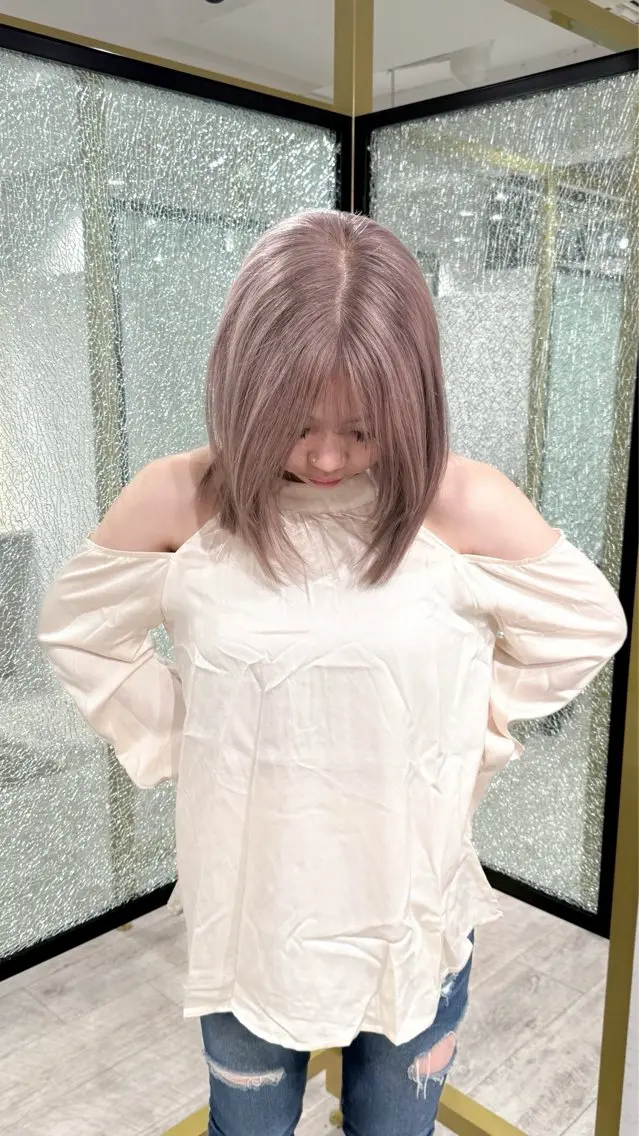 カラー ブリーチ 透明感カラー ハイトーンカラー ラベンダーカラー ヘアカラー 髪質改善/ ハイトーン 中野亘稀のヘアスタイル