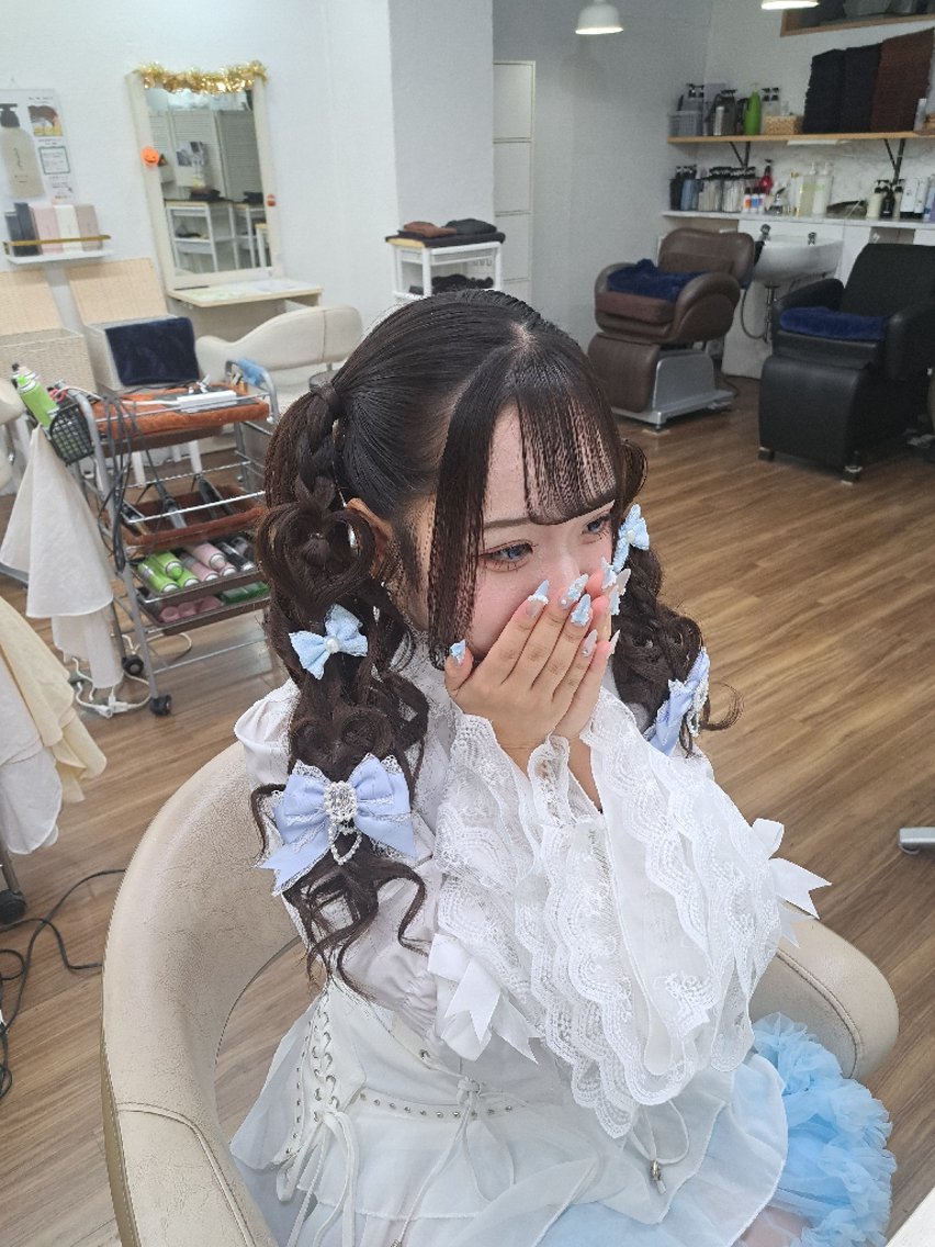 ロング ヘアアレンジ ツインテール ヘアセット GLOSS心斎橋🌹 はるなのヘアスタイル