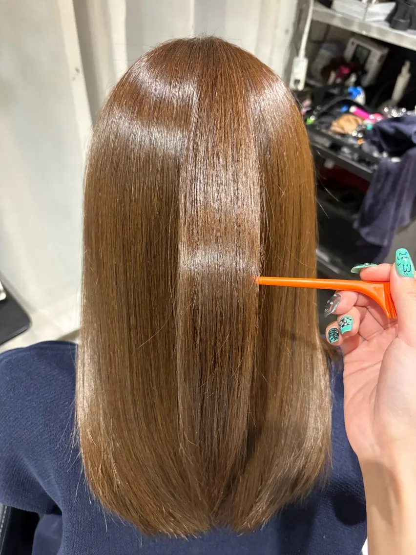 セミロング ヘアカラー inc新小岩 Rionのヘアスタイル