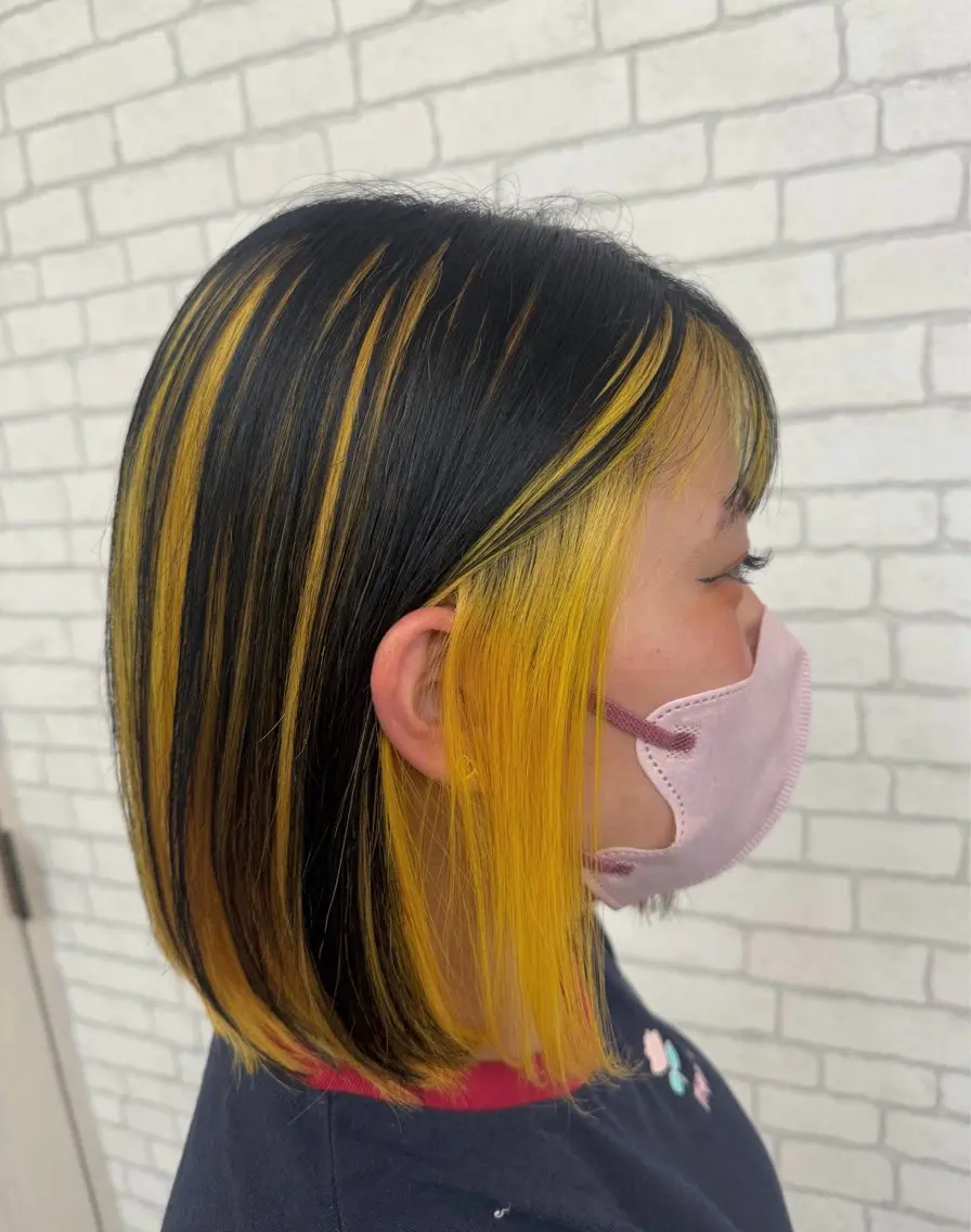 ミディアム ヘアカラー r i n k aのヘアスタイル
