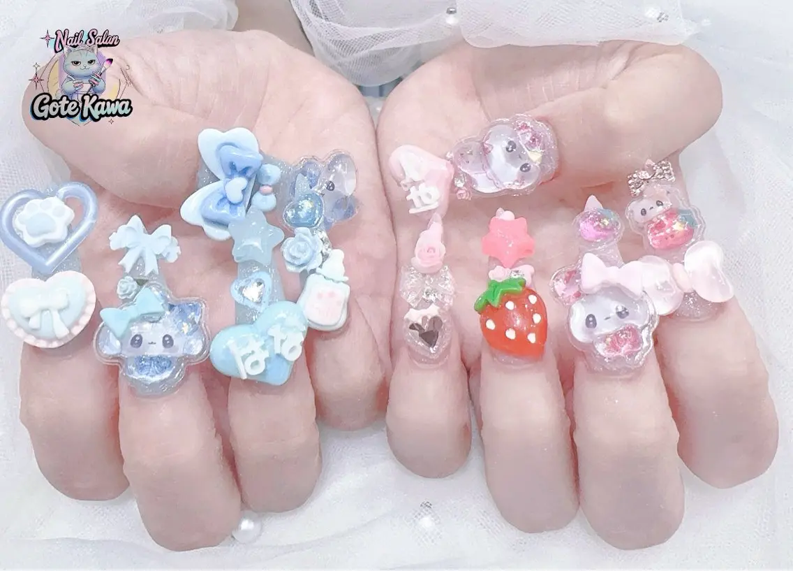 ネイル アートネイル キラキラネイル スカルプネイル ハンドネイル ハンドケア Gote Kawa nail salonのネイルデザイン