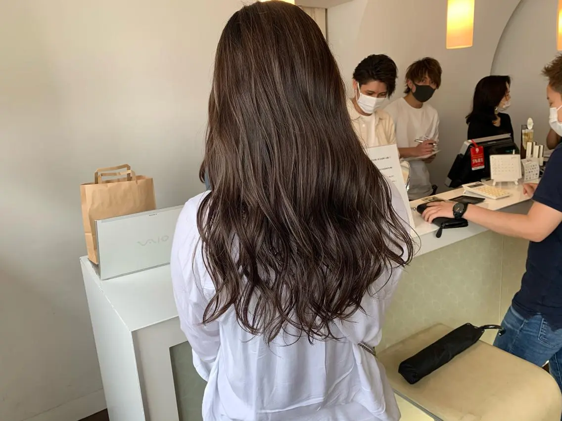 ロング ハイライト 心斎橋なんば 大野竜輝のヘアスタイル