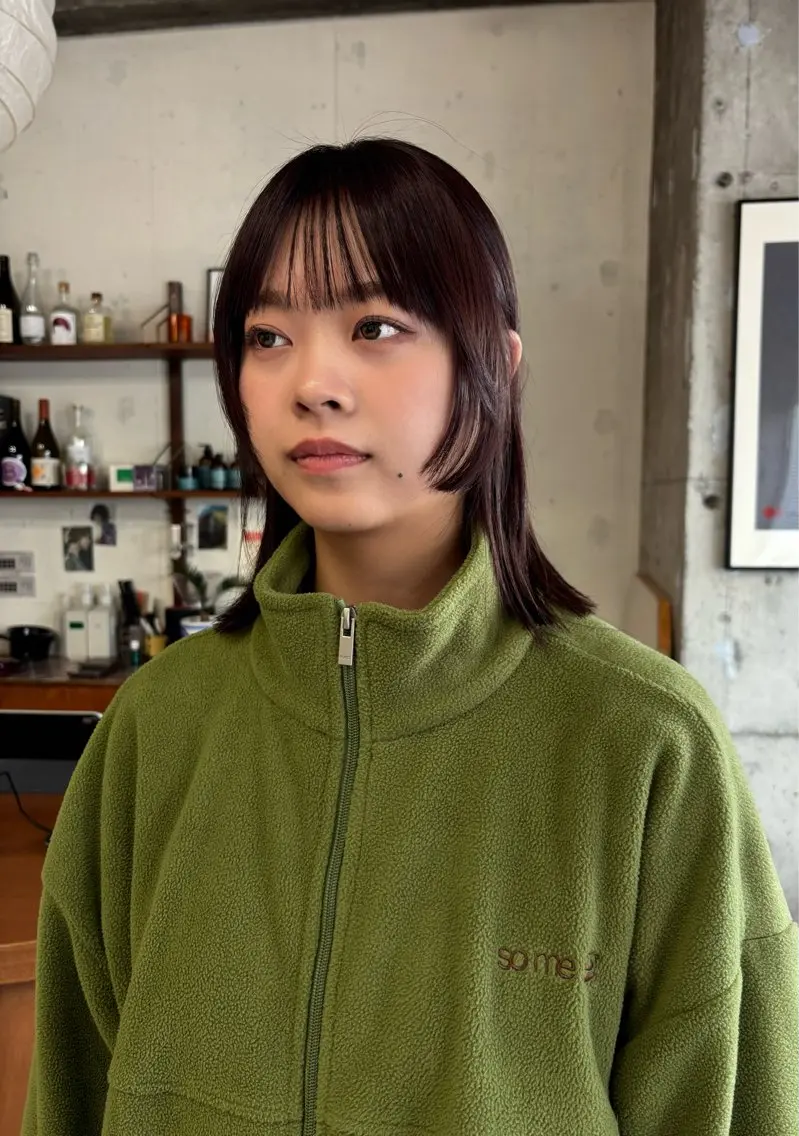 ミディアム カラー カット ヘアカラー 永田 愛莉のヘアスタイル