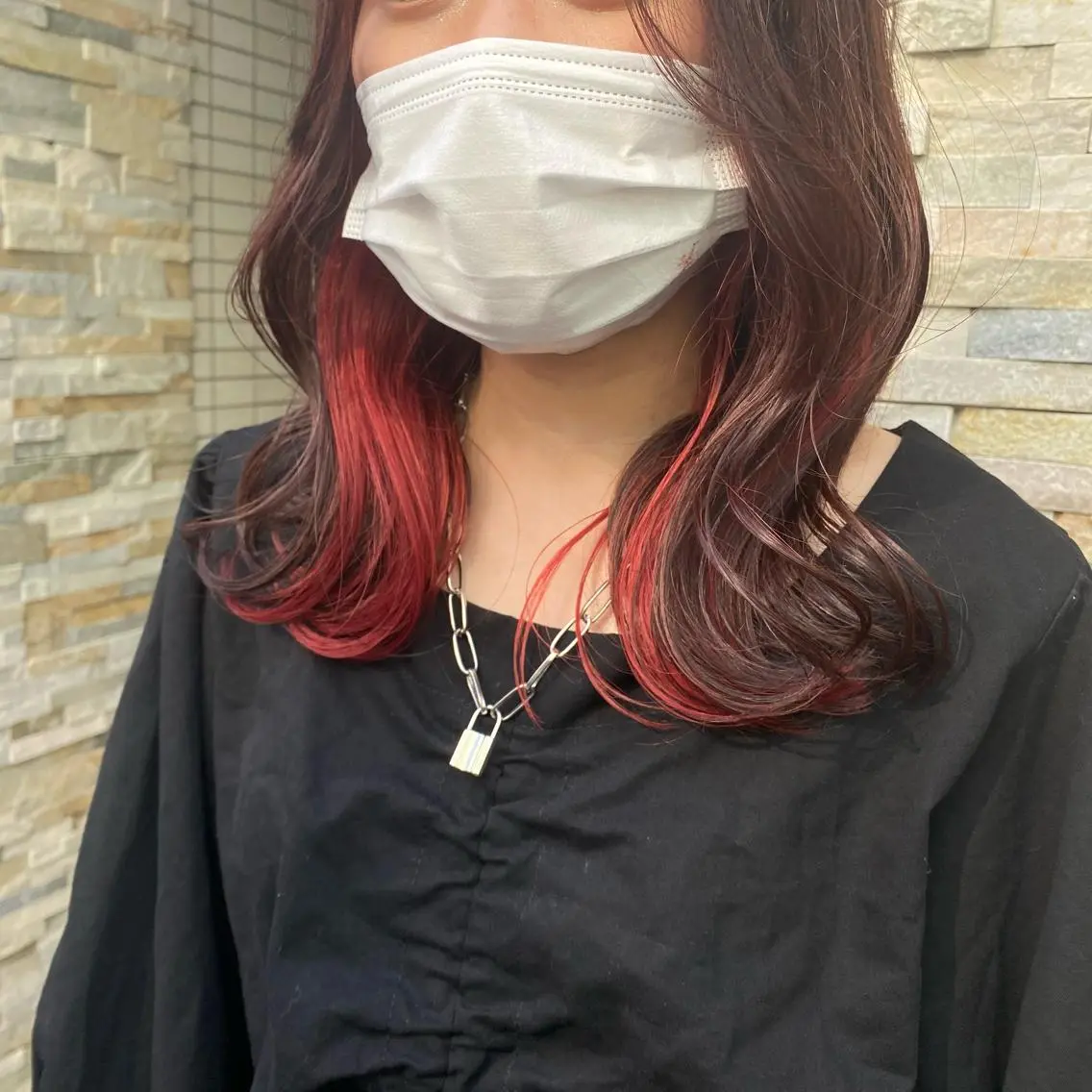 ロング カラー パーマ ヘアアレンジ メンズ アイブロウ MOE /Zina横浜2ndのヘアスタイル