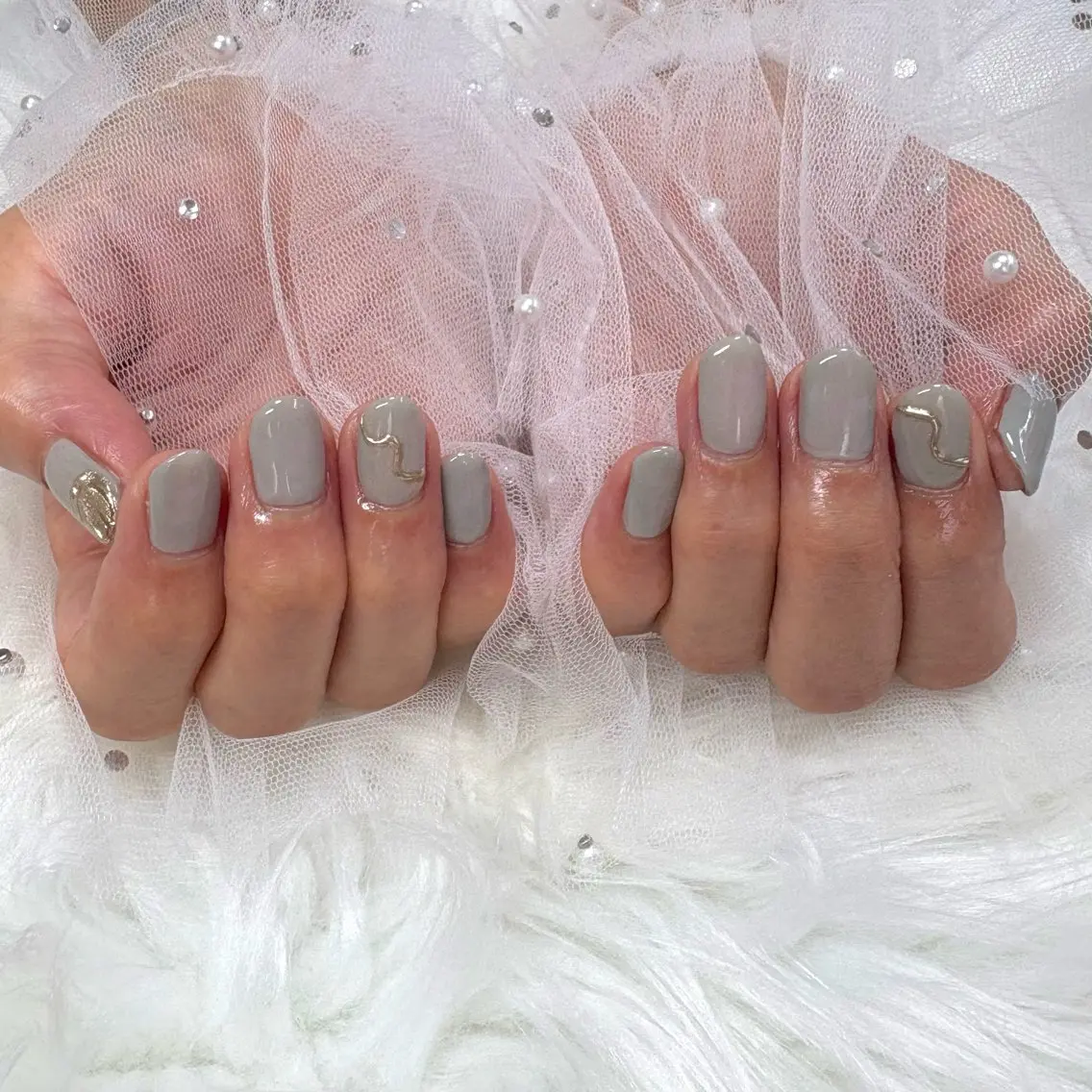 ネイル ミラーネイル ワンカラーネイル ハンドネイル SHINE nail salonのネイルデザイン