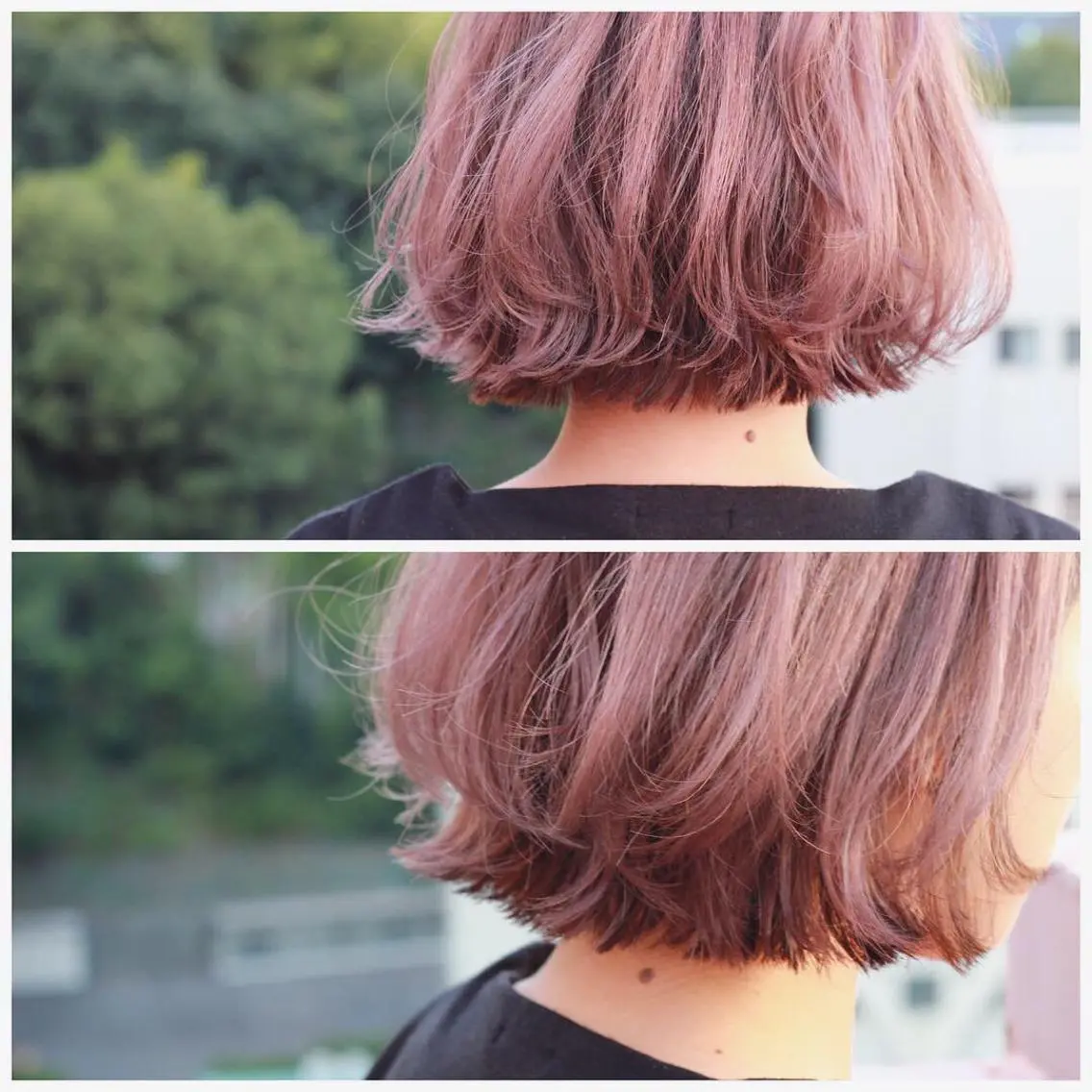 ショート カラー ベージュカラー ブリーチ パープルカラー ヘアカラー Viage （ビアージュ）のヘアスタイル