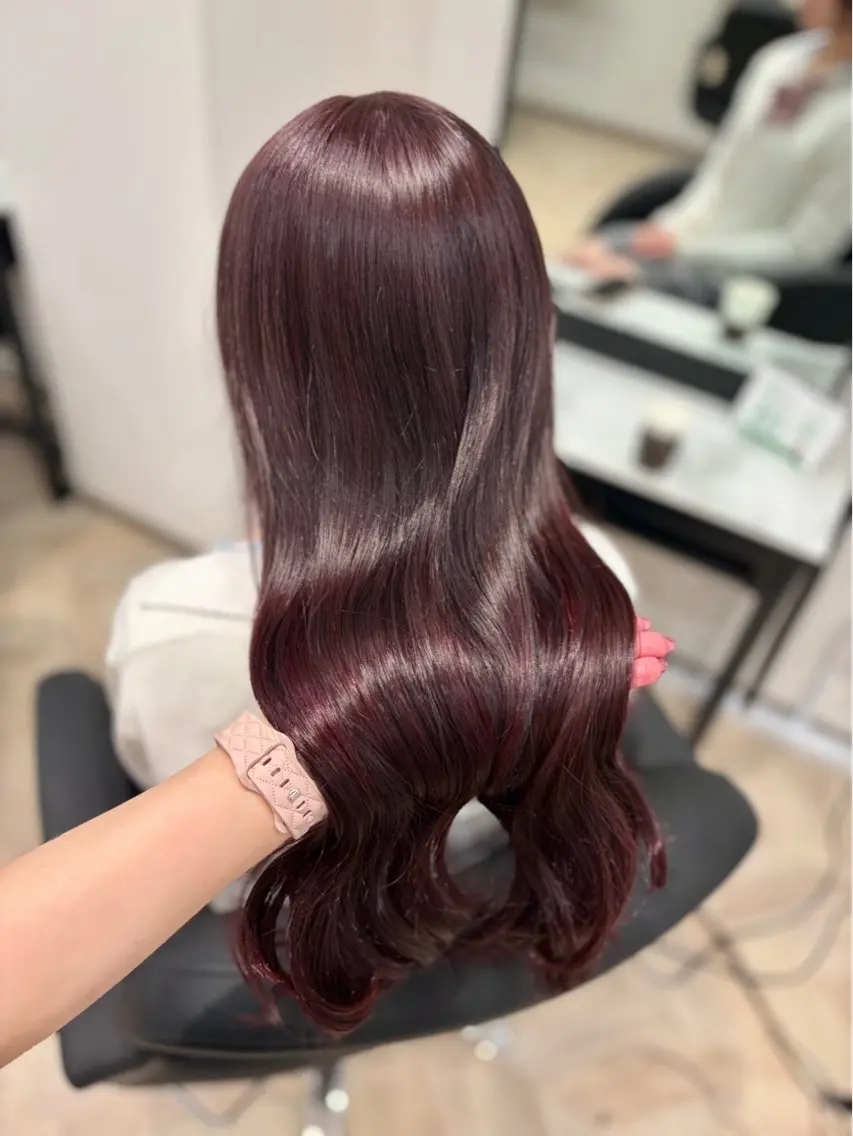 ロング カラー ブリーチ ダブルカラー ラベンダーカラー ブリーチなしカラー ピンクカラー カット ヘアカラー 𝒎𝒐𝒆🩰 名駅/ヘアメ/暖色♡のヘアスタイル