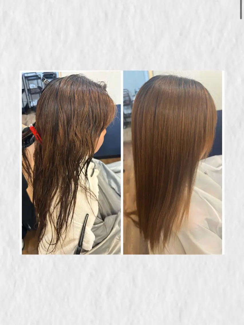 ロング 髪質改善 トリートメント 平田 渚唯のヘアスタイル