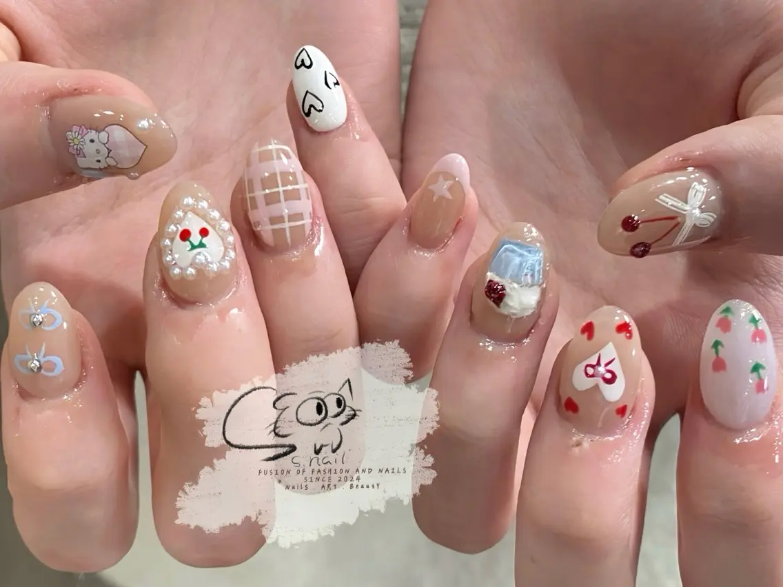 ネイル チークネイル フレンチネイル グラデーション マグネットネイル ワンカラーネイル S.nail _のネイルデザイン