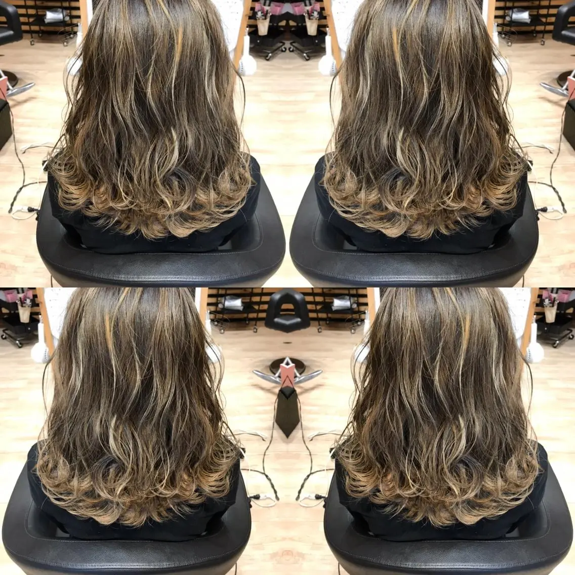 ミディアム カラー ハイライトカラー ハイライト ヘアカラー 大久保 隆蔵のヘアスタイル
