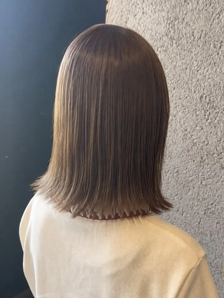 ミディアム カラー ベージュカラー 透明感カラー ヘーゼル 酸性ストレート Saraju 仁川店 SHIORI ♥のヘアスタイル