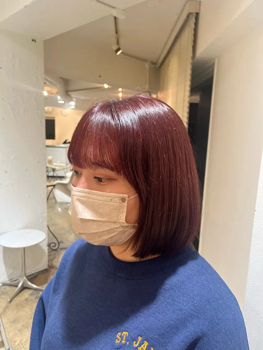 ショート カラー 顔周りカット 海老原 若菜のヘアスタイル