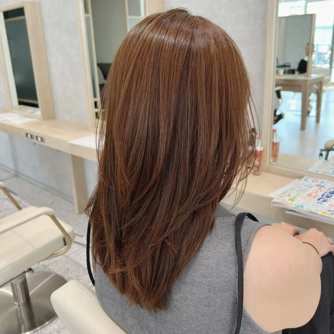 セミロング カラー 髪質改善 カット ヘアカラー Ash宮前平/パーマ /縮毛矯正/鈴木和也のヘアスタイル
