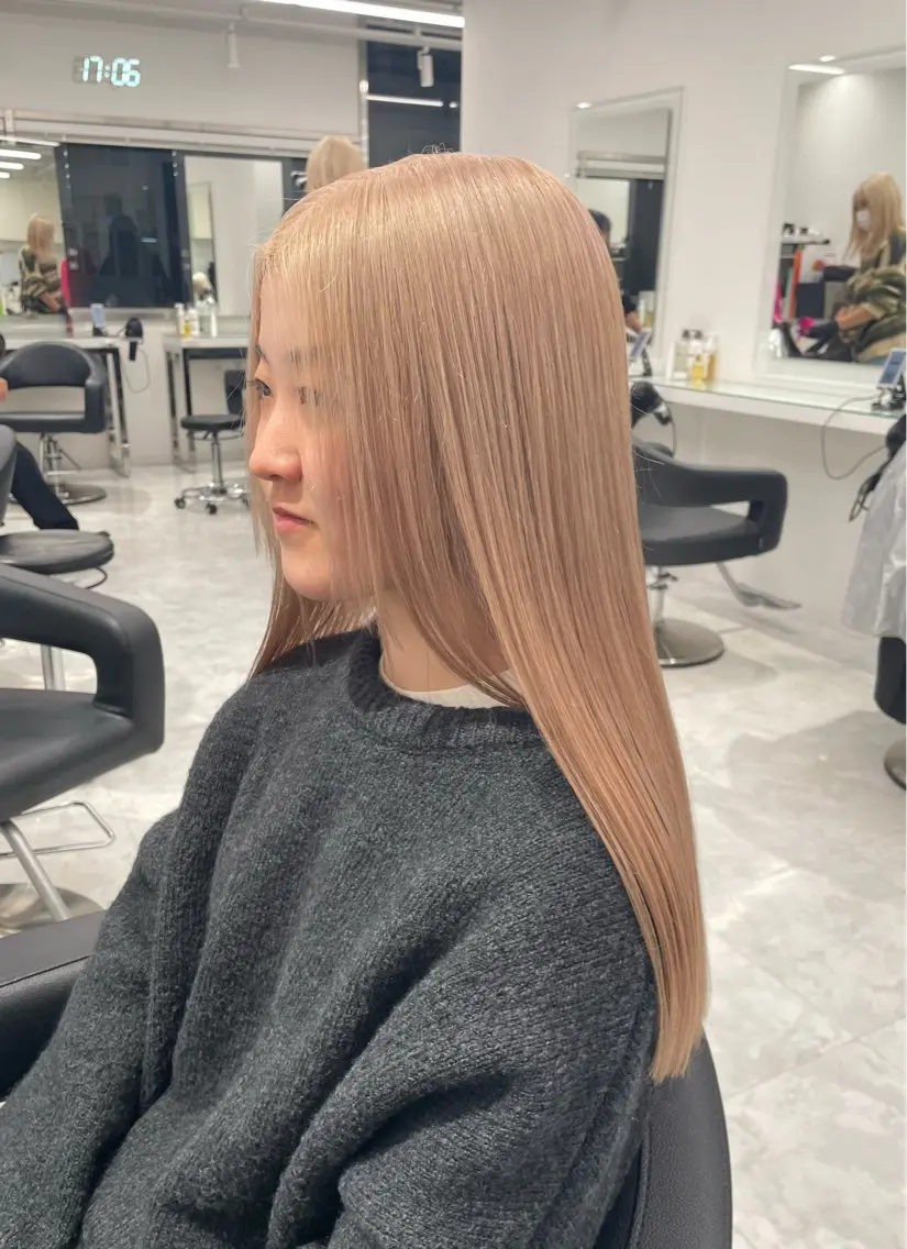 ロング カラー ヘアカラー トリートメント ヘアセット ウルフカットマスター みつきのヘアスタイル