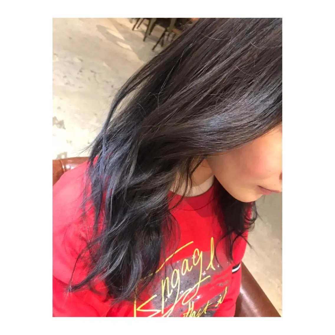 ロング カラー アッシュ ブルーカラー ブルーアッシュ 竹嶌 健吾のヘアスタイル