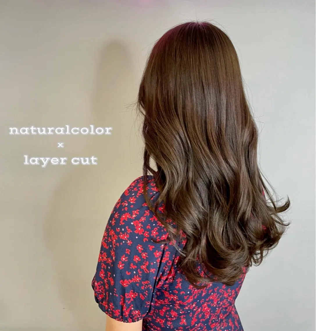 セミロング カラー ヘアアレンジ セミロングパーマ アディクシーカラー バレイヤージュ 黒髪 ブリーチ 二ヶ月綺麗なデザイン カット/星野六三四のヘアスタイル