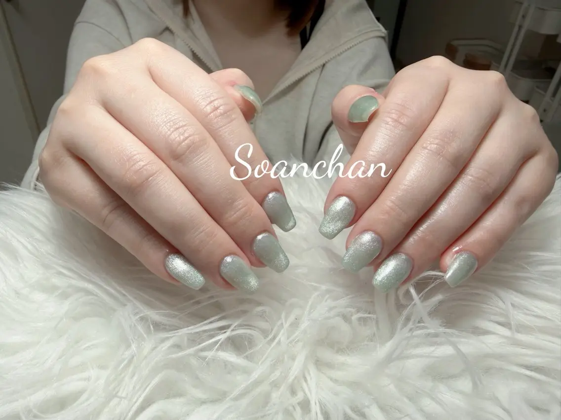ネイル アートネイル ジェルネイル マグネットネイル ニュアンスネイル シンプルネイル ハンドネイル Ryu Nail NekoChanのネイルデザイン