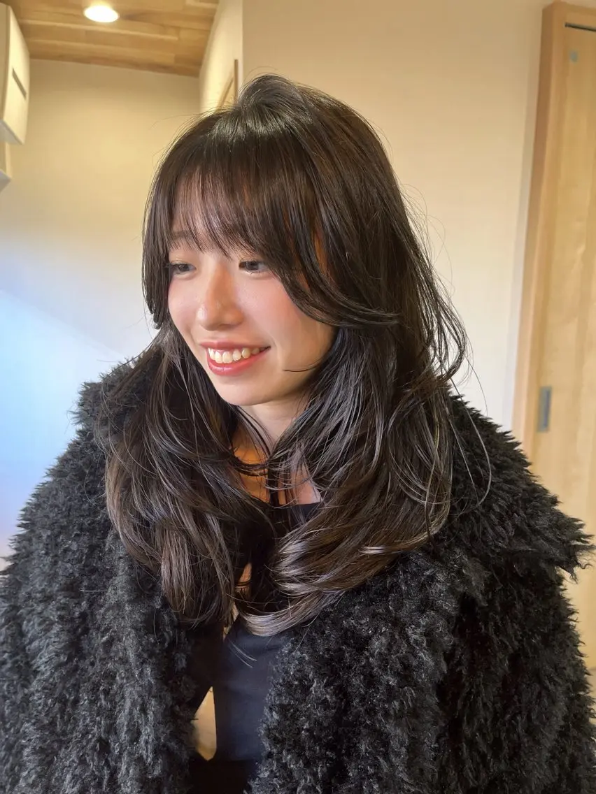 ロング カラー 下石怜子/レイヤー/ 透明感カラーのヘアスタイル