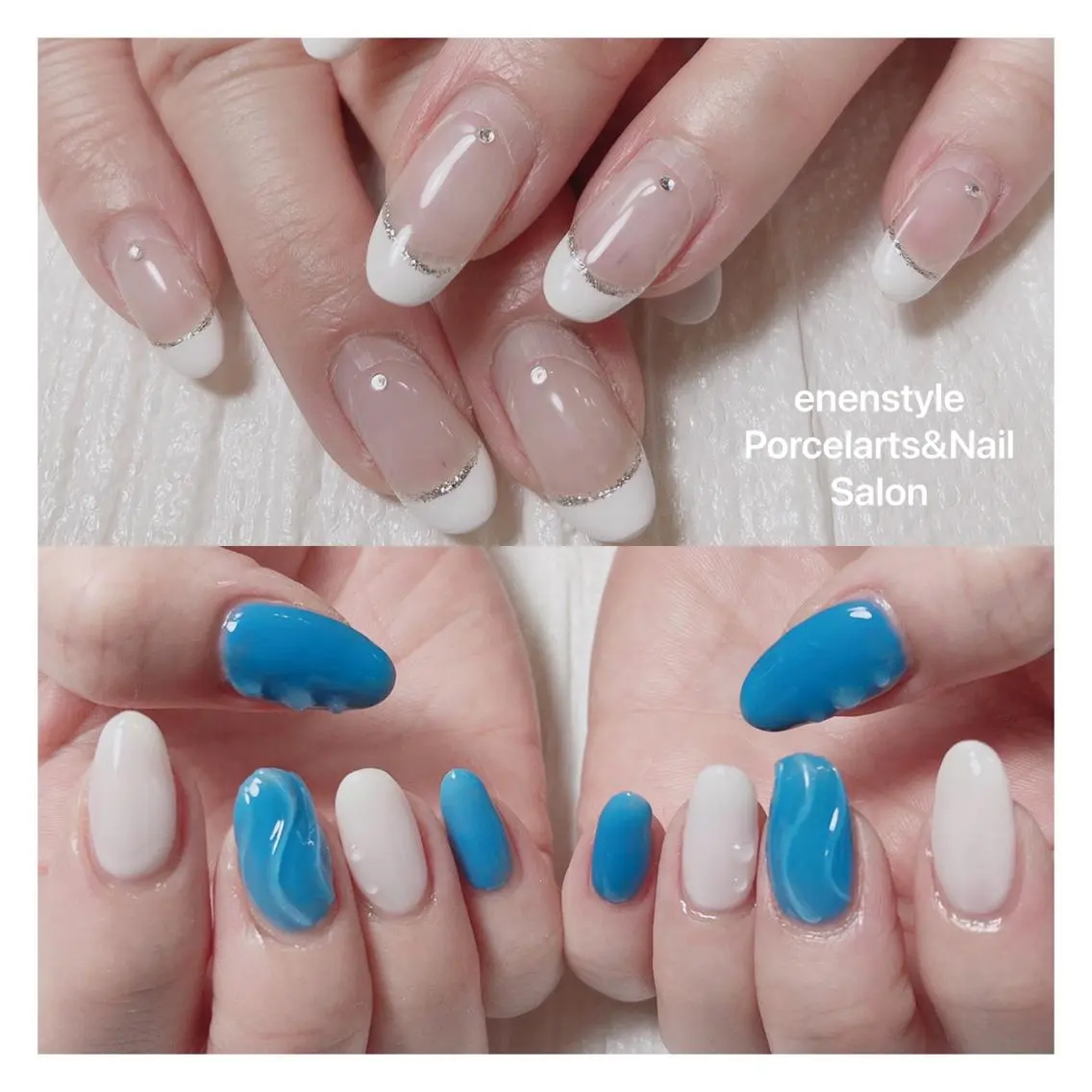 ミディアム ネイル ハンドネイル 🐾enen style 🐾のネイルデザイン