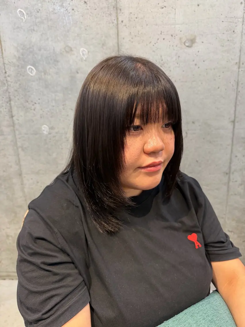 ミディアム カラー ヘアアレンジ ブリーチ オレンジ カット ヘアカラー トリートメント 🍀Ryosuke 🍀のヘアスタイル
