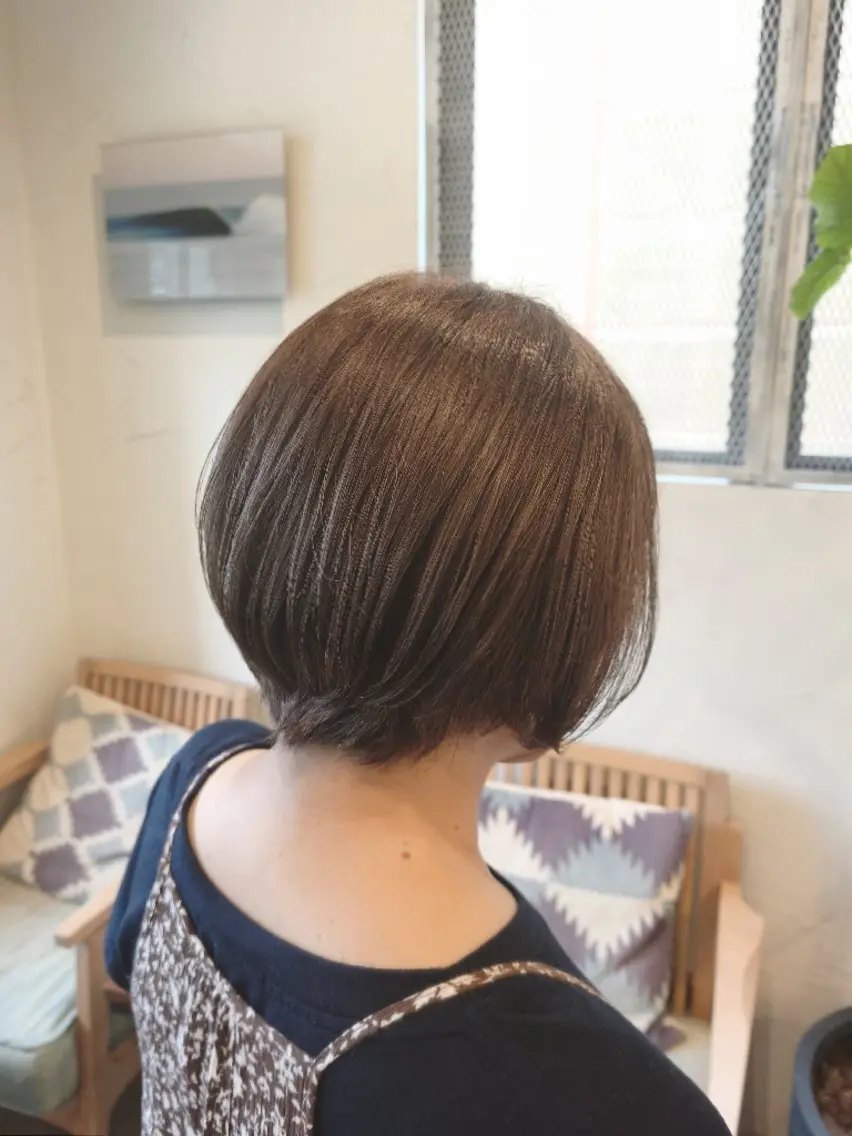 ショート 丸みショート ショートヘア ヘアカラー LEASH 北原のヘアスタイル