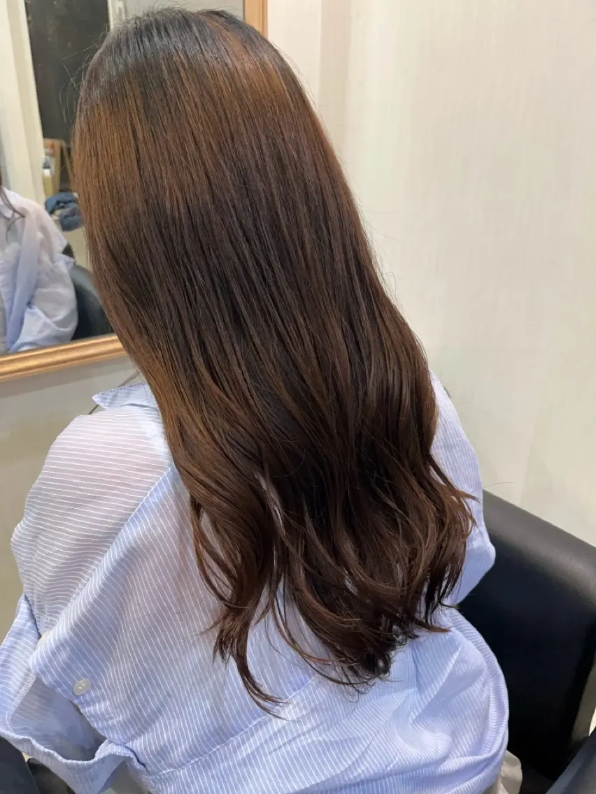 ロング パーマ 韓国風ヘア デジタルパーマ 村越 琉花のヘアスタイル