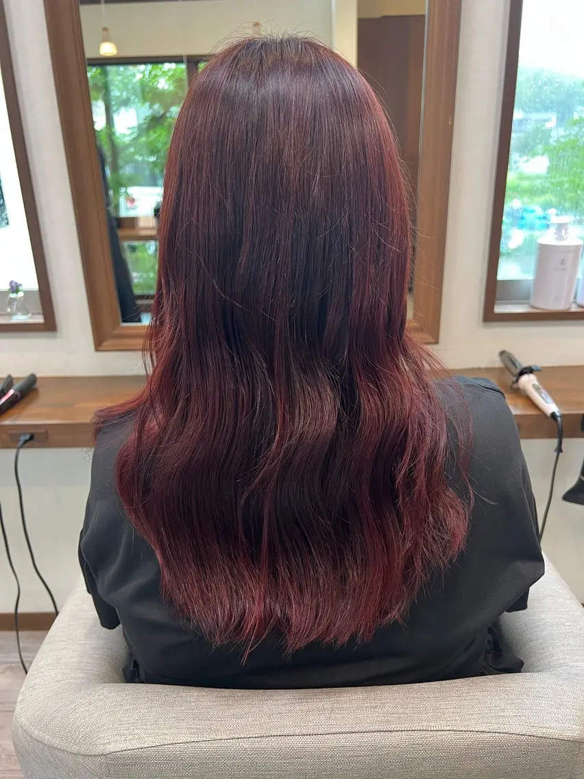 カラー ブリーチ ダブルカラー ブリーチなしカラー 吉田 咲樹のヘアスタイル