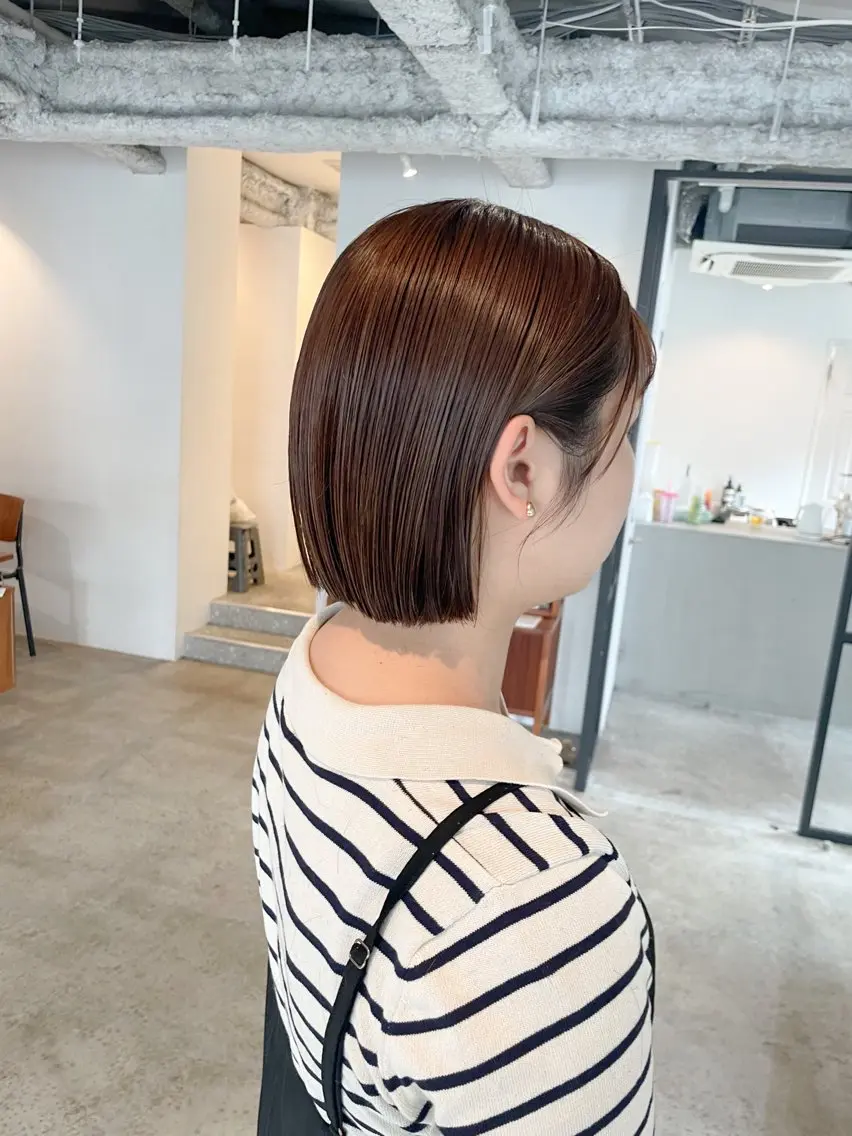 ショート カラー ボブ カット ヘアカラー トリートメント Takuma Suzuki中目黒のヘアスタイル