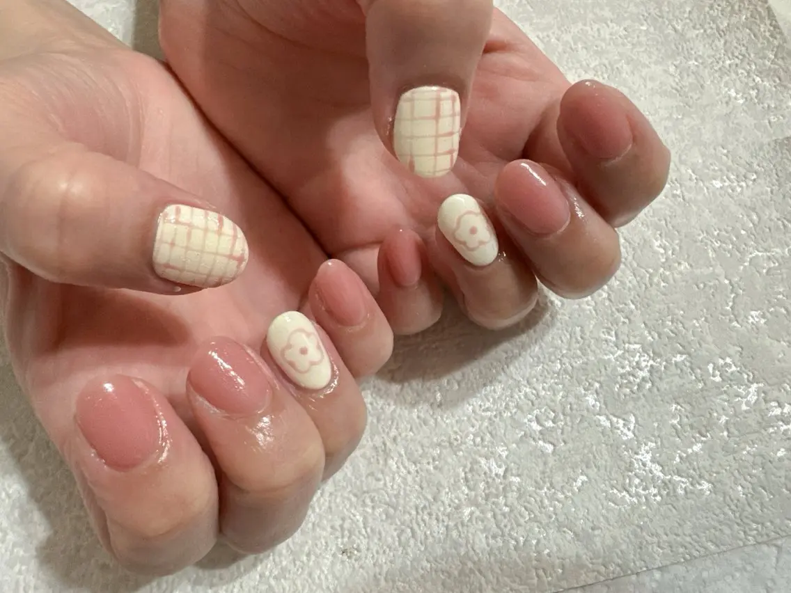 ネイル ジェルネイル メンズネイル パラジェル ピンク バレンタイン ハンドネイル kikinail 溝の口のネイルデザイン