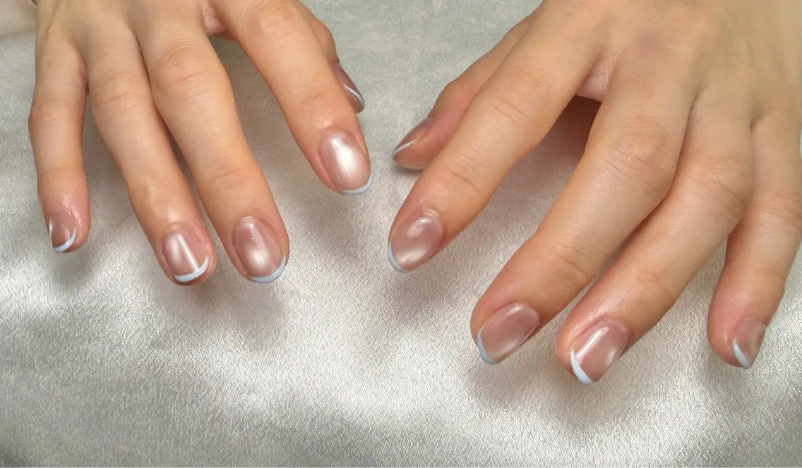 ネイル フレンチネイル マグネットネイル ハンドネイル BONNIE NAILのネイルデザイン