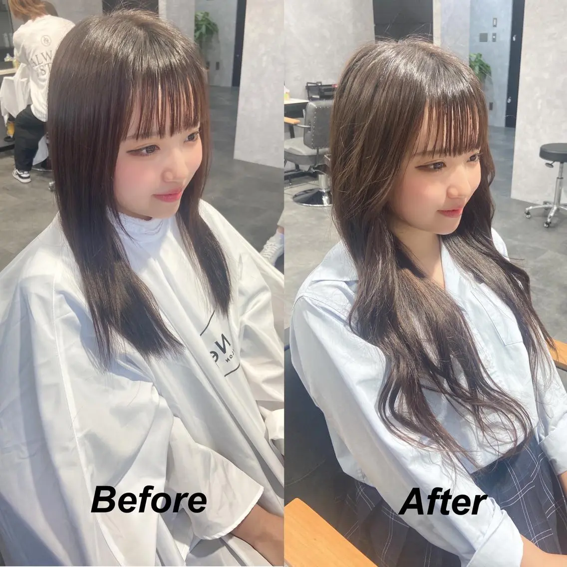 ロング プルエクステ エクステ プルエクステ/インナ ーカラー🦊はるなのヘアスタイル