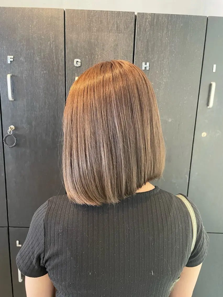 ミディアム ヘアカラー 🧋ミルクティーカラ ー🧋特化小林拓登のヘアスタイル
