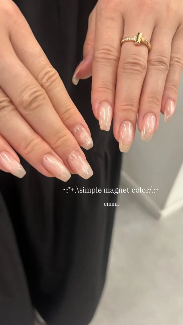 ネイル チークネイル フレンチネイル ガーリー 氷ネイル・うるうるネイル キラキラネイル ハンドネイル emmi nailのネイルデザイン