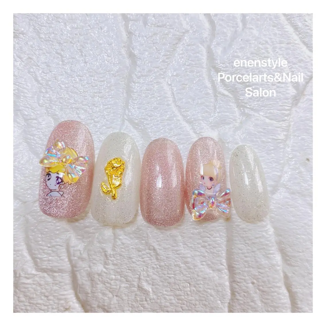 ミディアム ネイル 🐾enen style 🐾のネイルデザイン