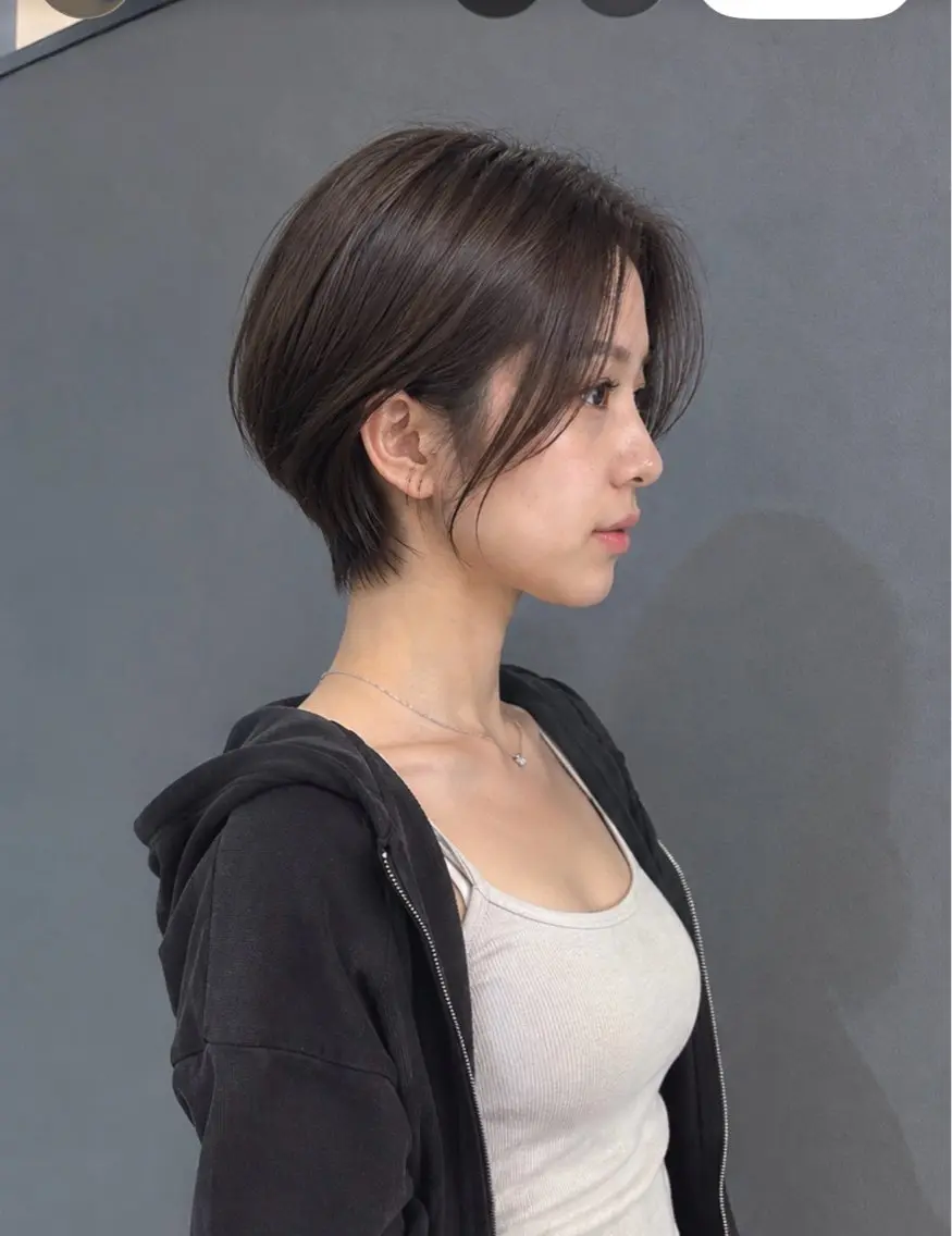 ショート くびれヘア ショートヘア カット トリートメント くびれショート/ ショートカット/れいのヘアスタイル