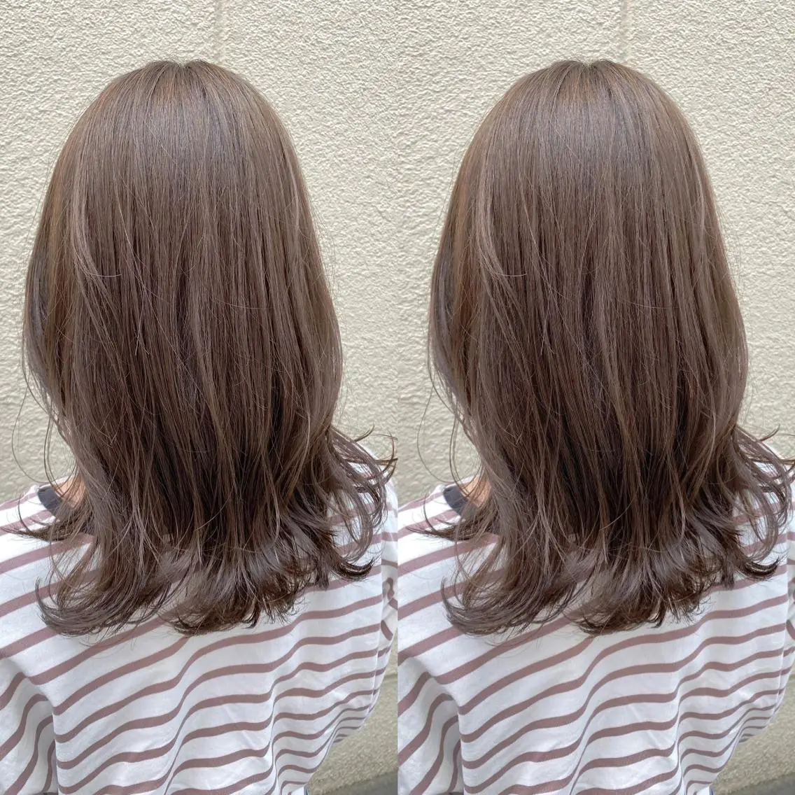 ミディアム カット ヘアカラー トリートメント レイヤーカット /透明感カラー西田のヘアスタイル