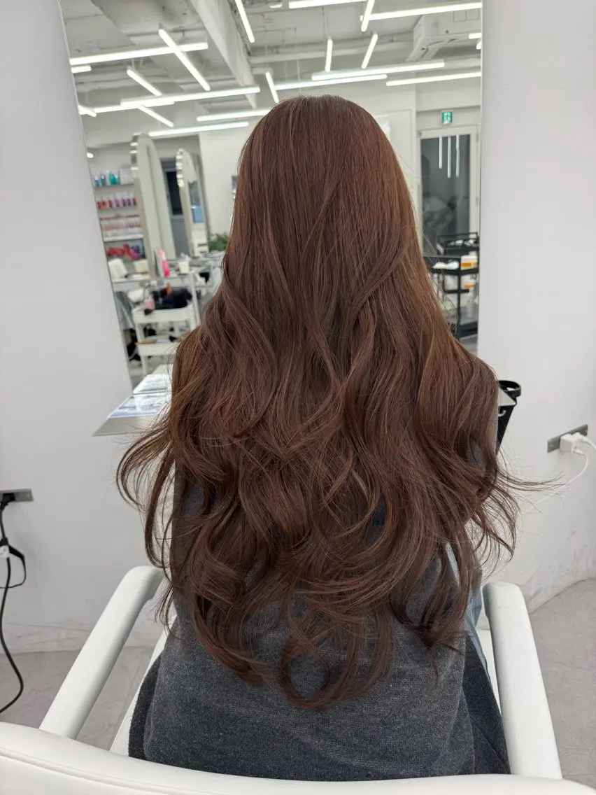 ロング カラー カット ヘアカラー トリートメント ヘアセット 顔まわりの神様✨ 透明感カラー藤嶋秀幸のヘアスタイル
