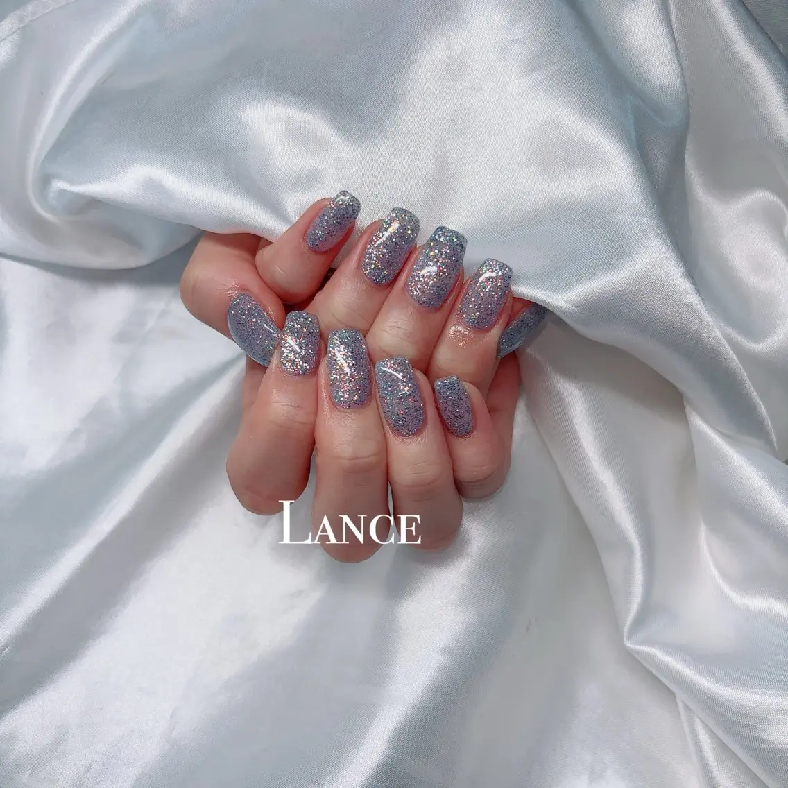 ネイル オーロラネイル フットネイル 氷ネイル・うるうるネイル キラキラネイル 韓国ネイル ハンドネイル Lance nailのネイルデザイン