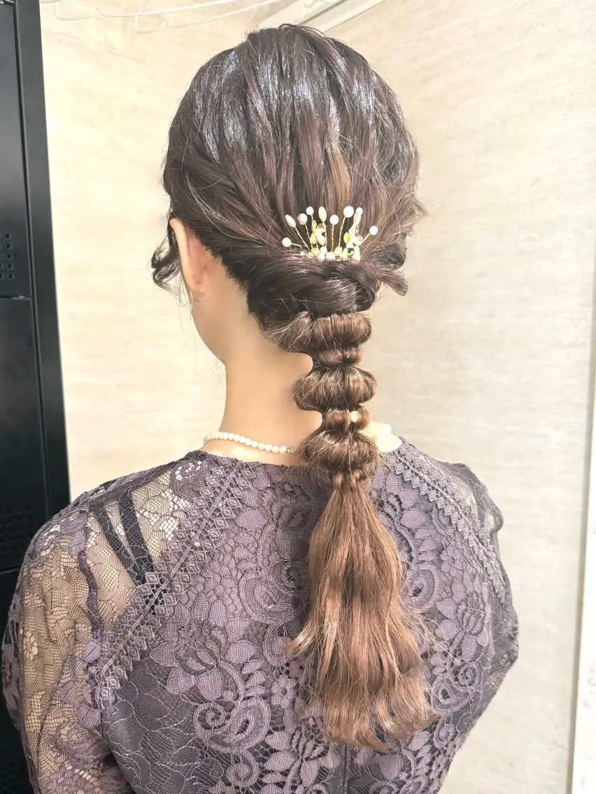 ロング ヘアアレンジ ヘアセット 💗鈴木茉奈💗艶髪 /透明感/暖色カラーのヘアスタイル